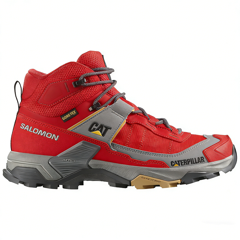 Salomon® et CAT® chaussures de travail et de randonnée, imperméables et respirantes, idéales pour le travail.
